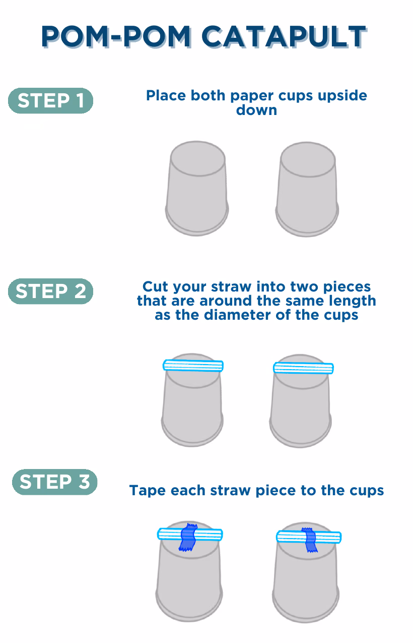 Pom-Pom Catapult instruction manual, page 1 of 3
